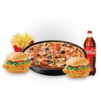 Deal 2. 2 Zinger burger, 1 small fries, 1 0.5 Ltr drink , 1 small pizza